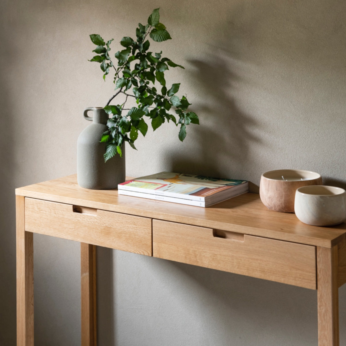 Andrea House console bois de chêne