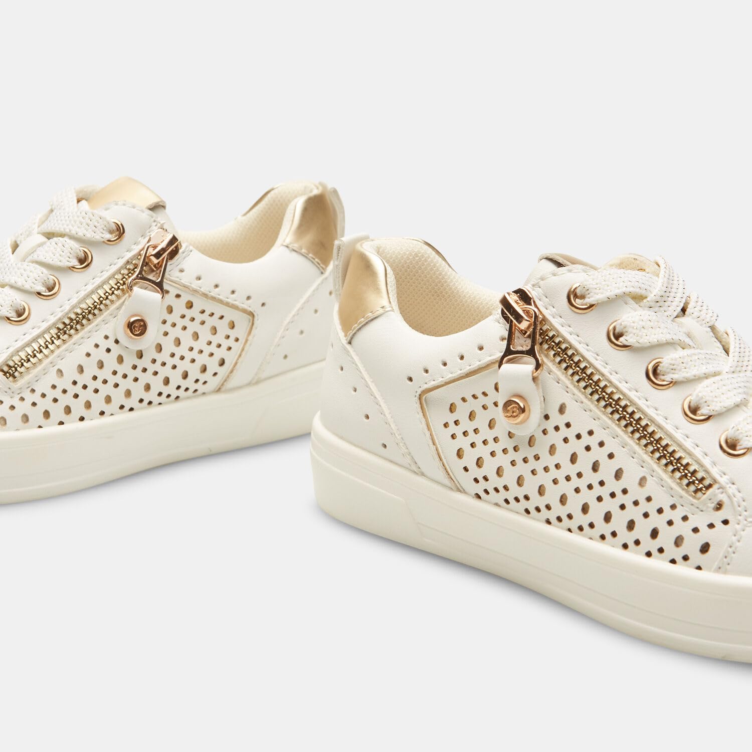 Bata sneakers fille zip perforées confort