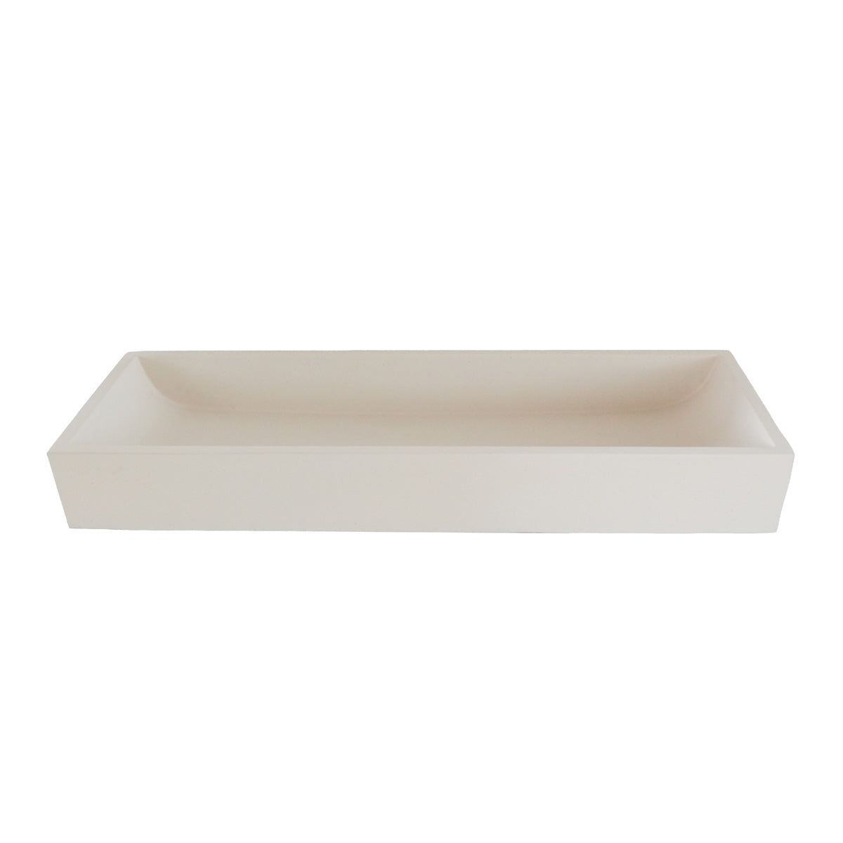 Berah Getah Olia vasque béton beige 100x37 cm rectangulaire