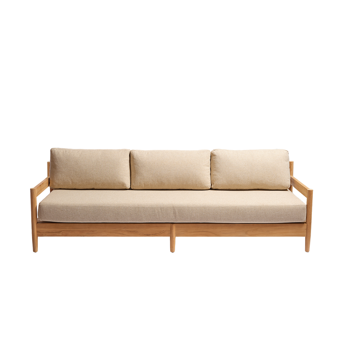 Berah Getah Jardin CALVI canapé de jardin teck 4 places beige