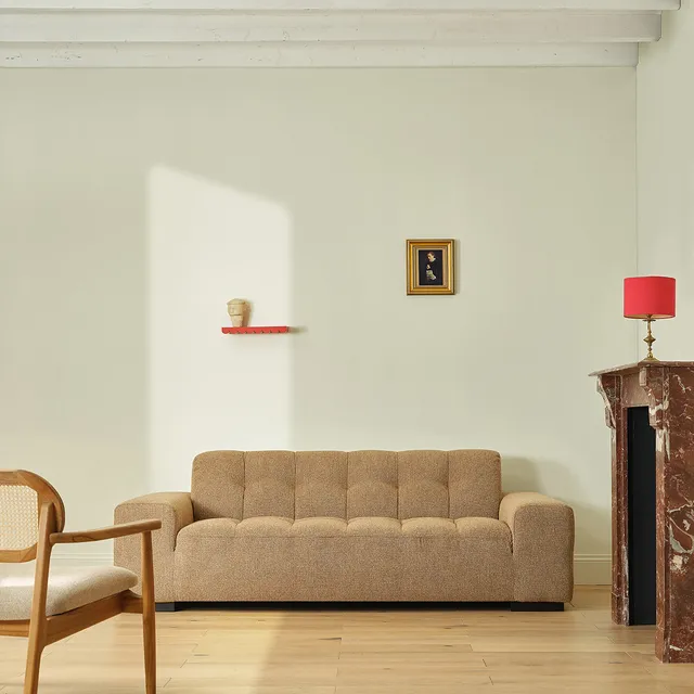 Berah Getah Alphonse canapé 3 places tissu marron chiné