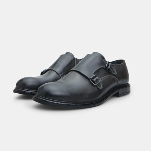 Bata Monk Strap Cuir Homme Chaussures Lacets Ville