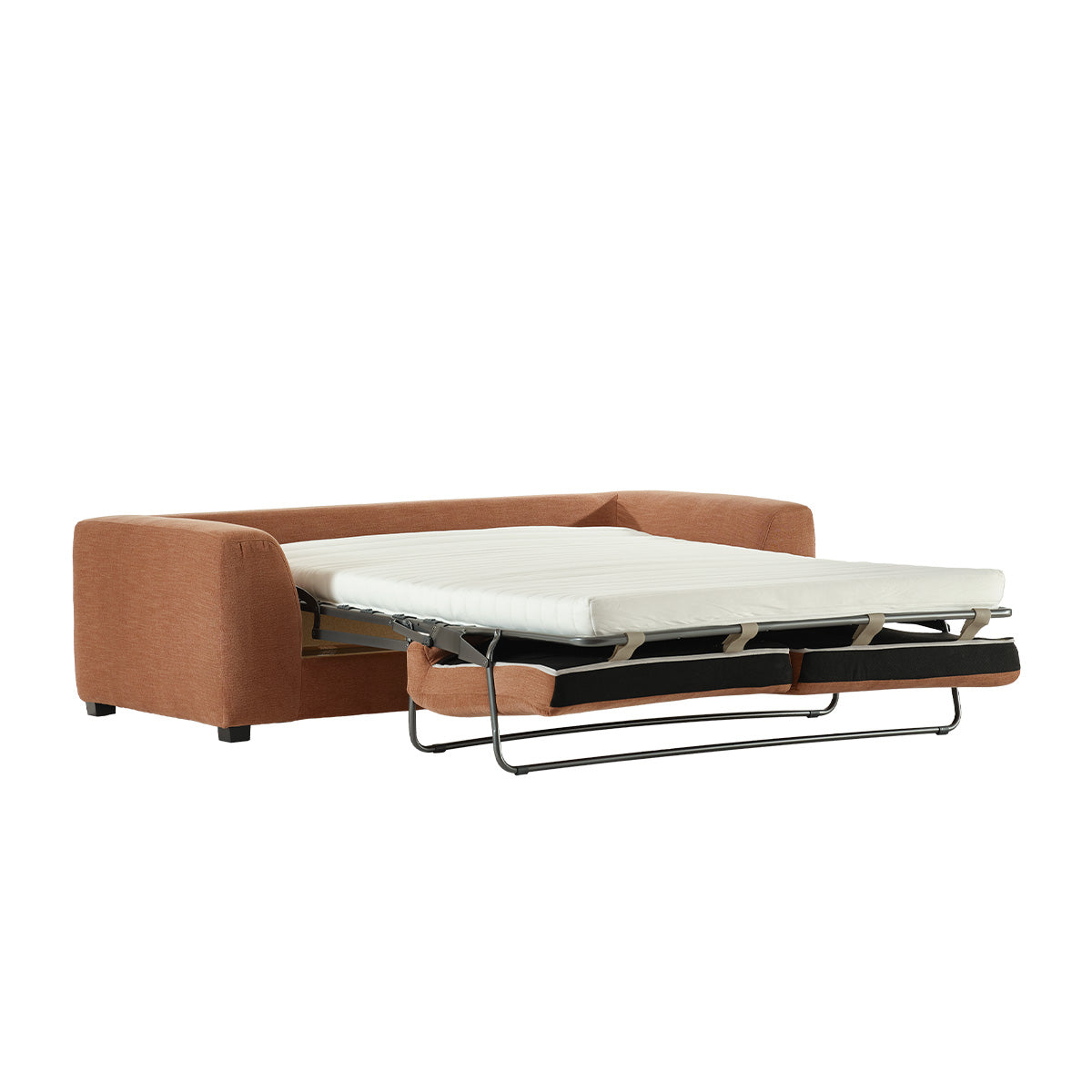 Berah Getah Edmond Canapé Convertible 3 Places Terracotta