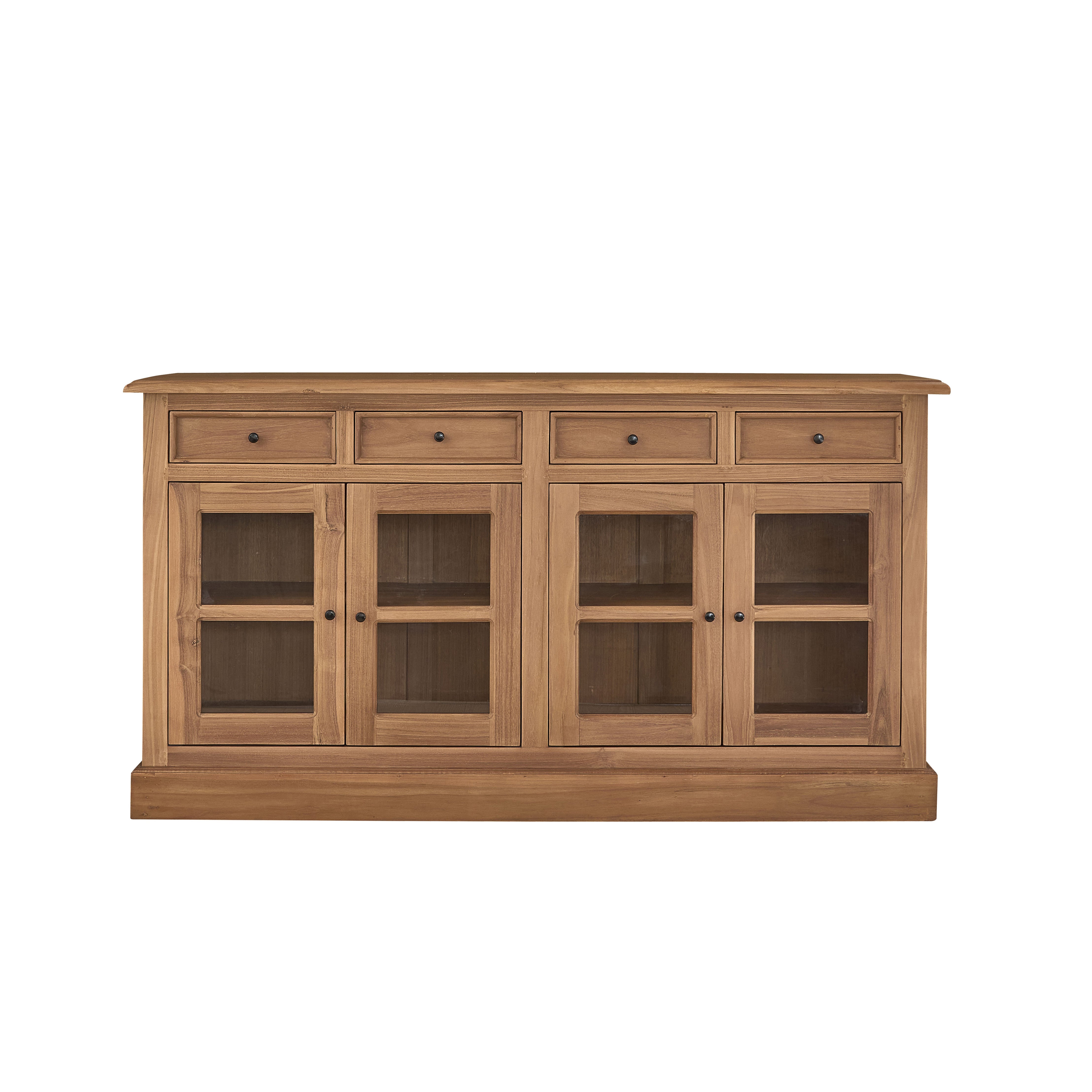 Berah Getah Domaine buffet teck 160 cm portes vitrées