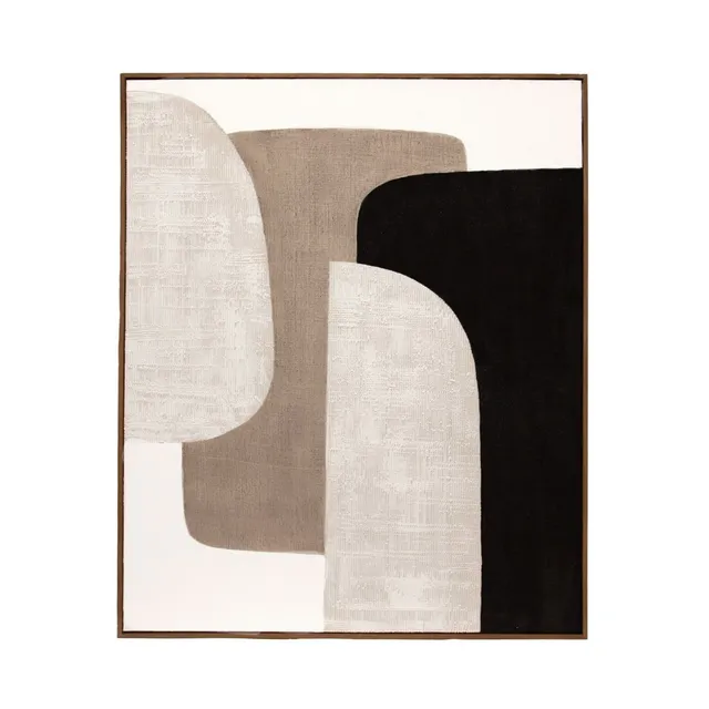 Andrea House Kampala tableau abstrait beige 80x100 cm