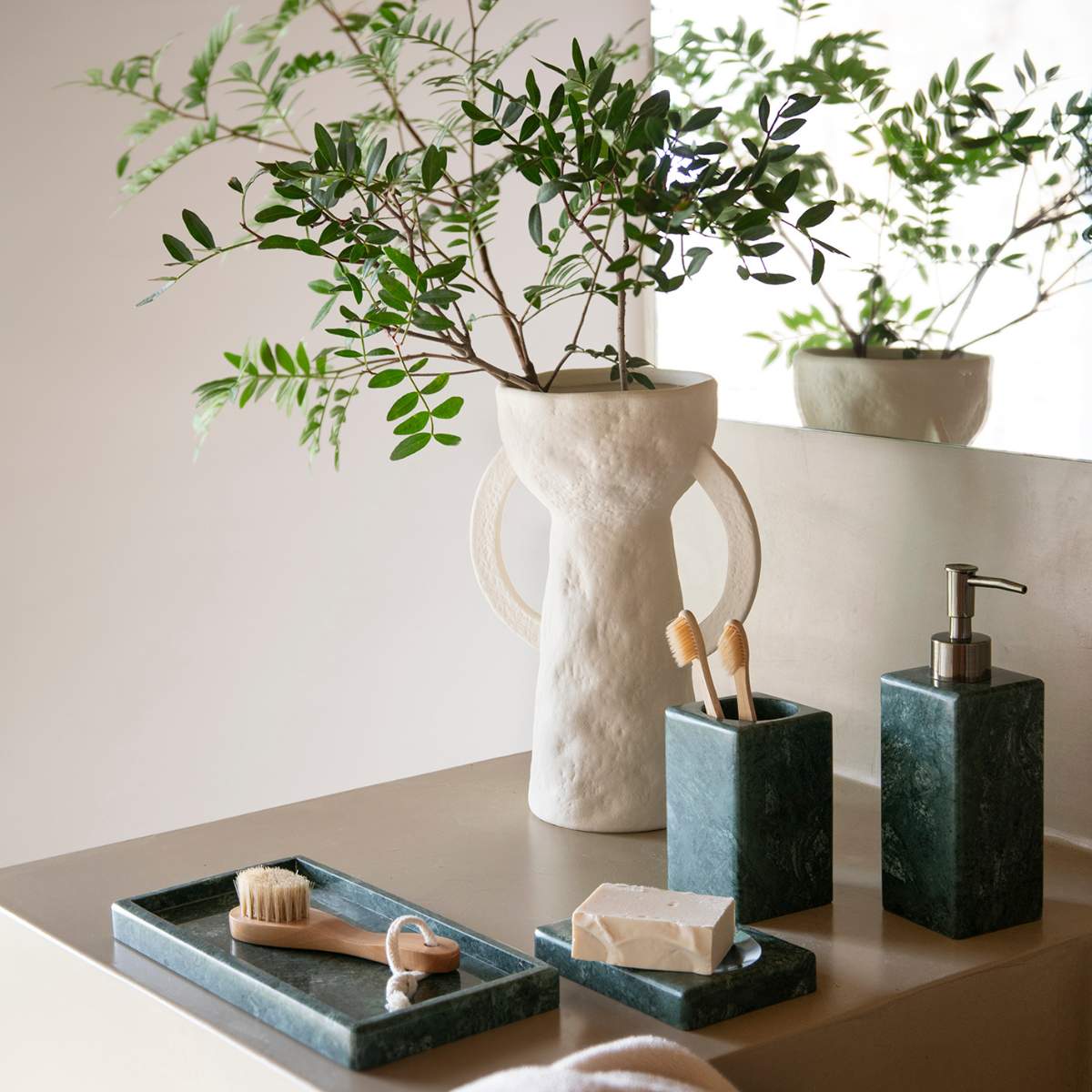 Andrea House Porte-savon marbre vert