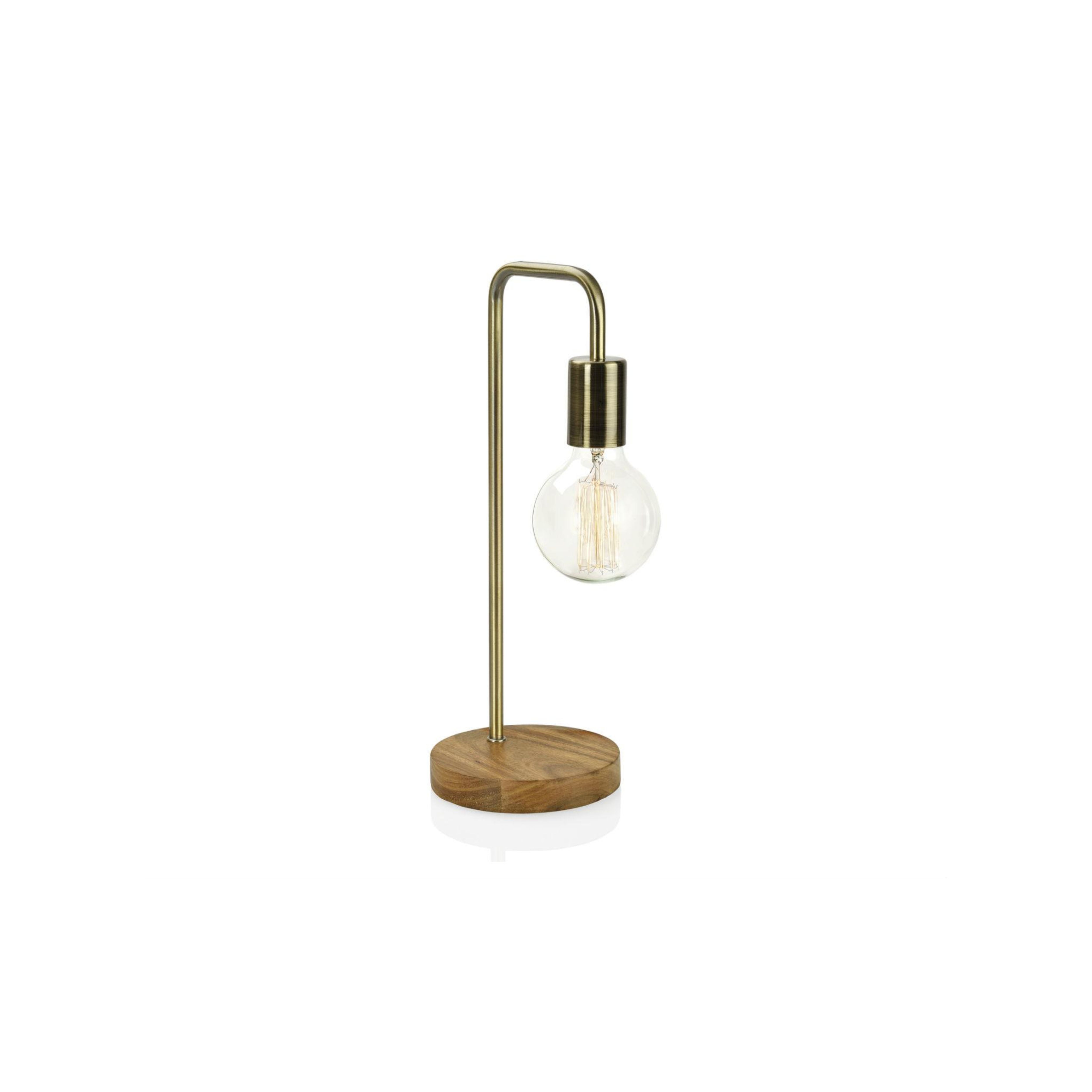 Andrea House lampe de table industrielle bois doré