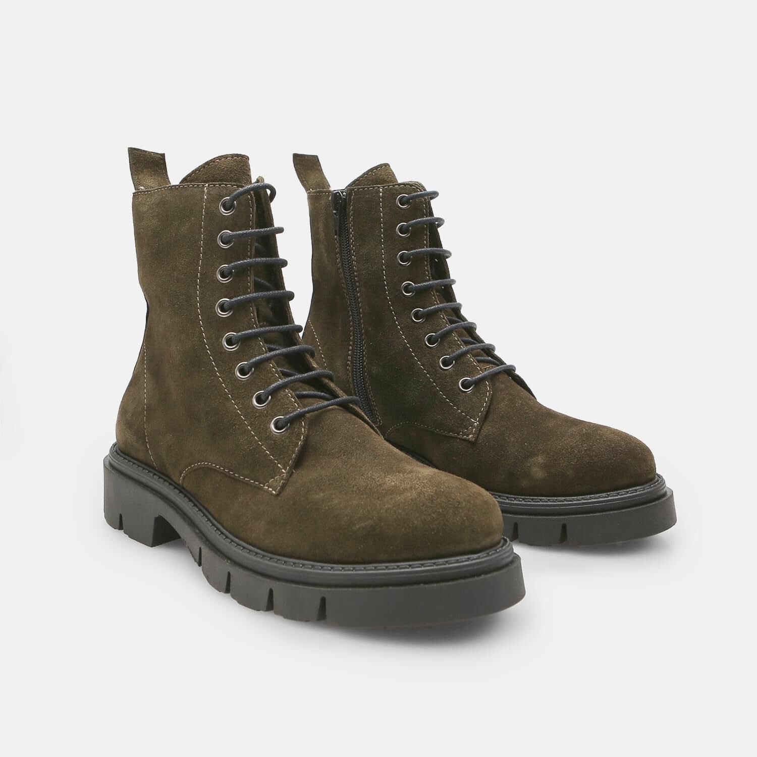 Bata bottes daim femme combat 36 EU zip lacets