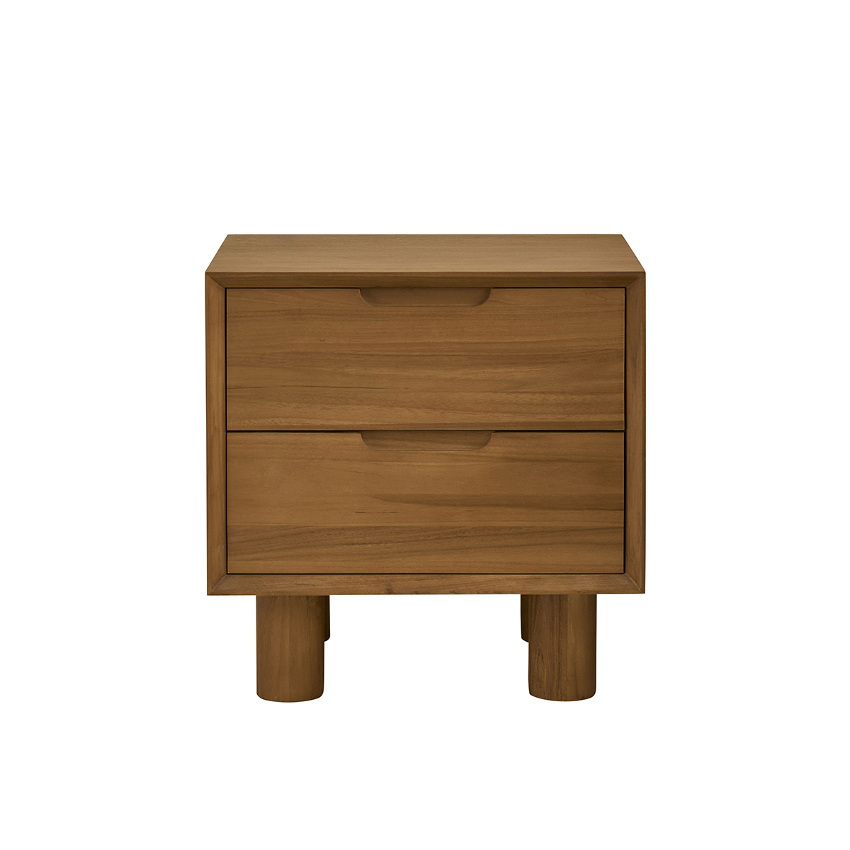 Berah Getah Gustave table chevet teck 50 cm naturel