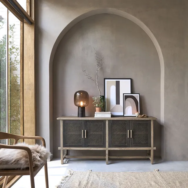 Berah Getah Junko buffet bois recyclé 173 cm 4 portes