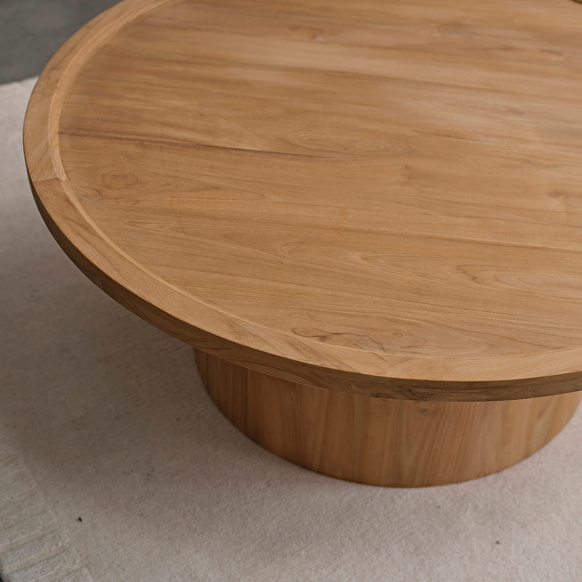 Berah Getah ALDO table basse ronde teck 100 cm
