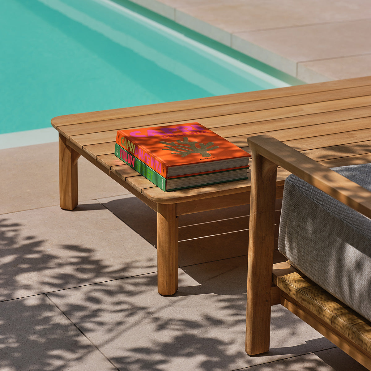 Berah Getah Piana table basse jardin teck massif 170 cm