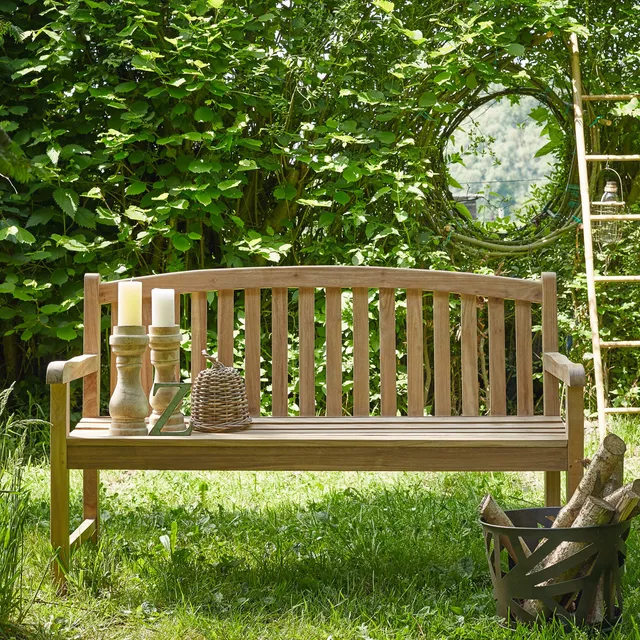 Berah Getah Midland banc de jardin 3 places teck massif