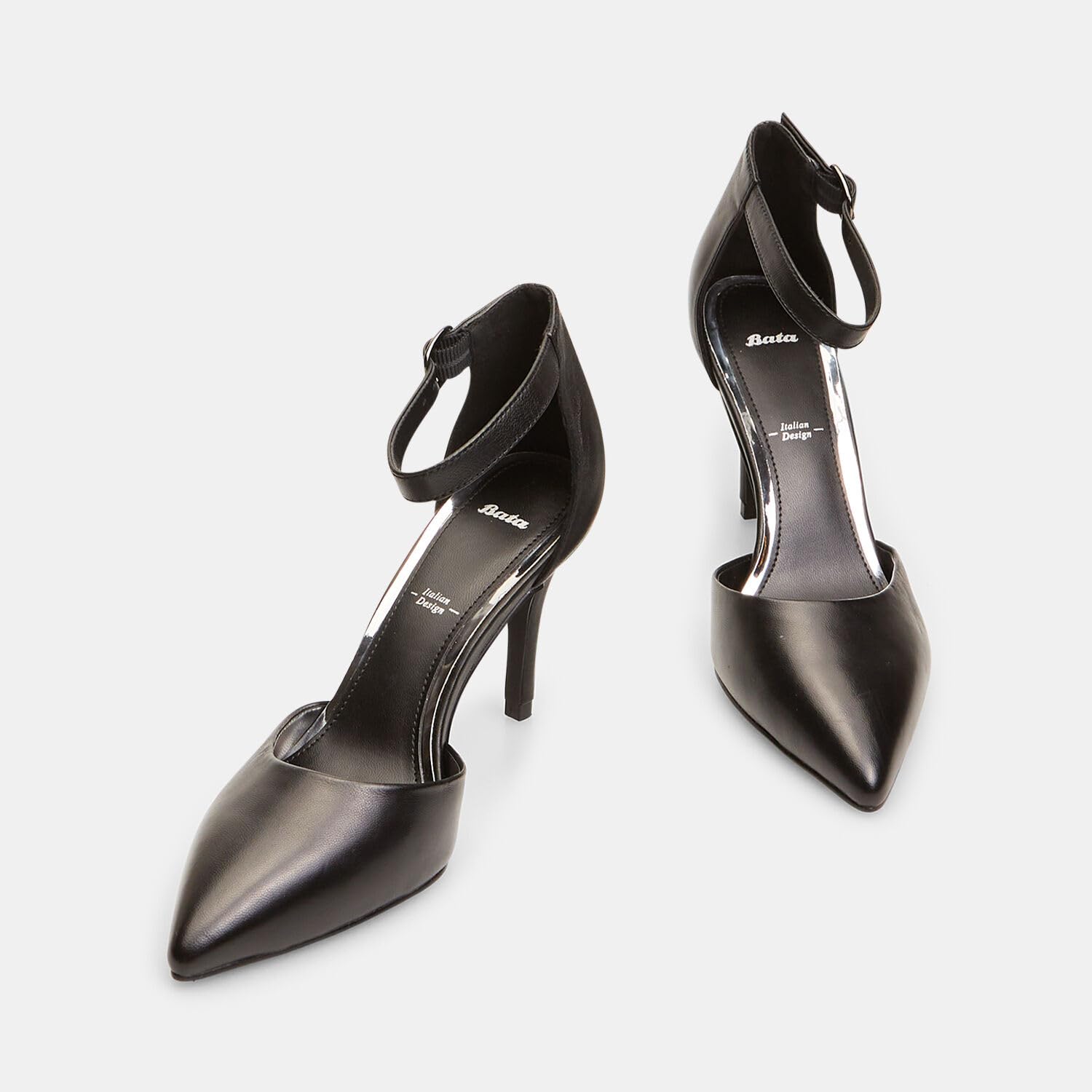 Bata escarpins femme cuir à bride talons