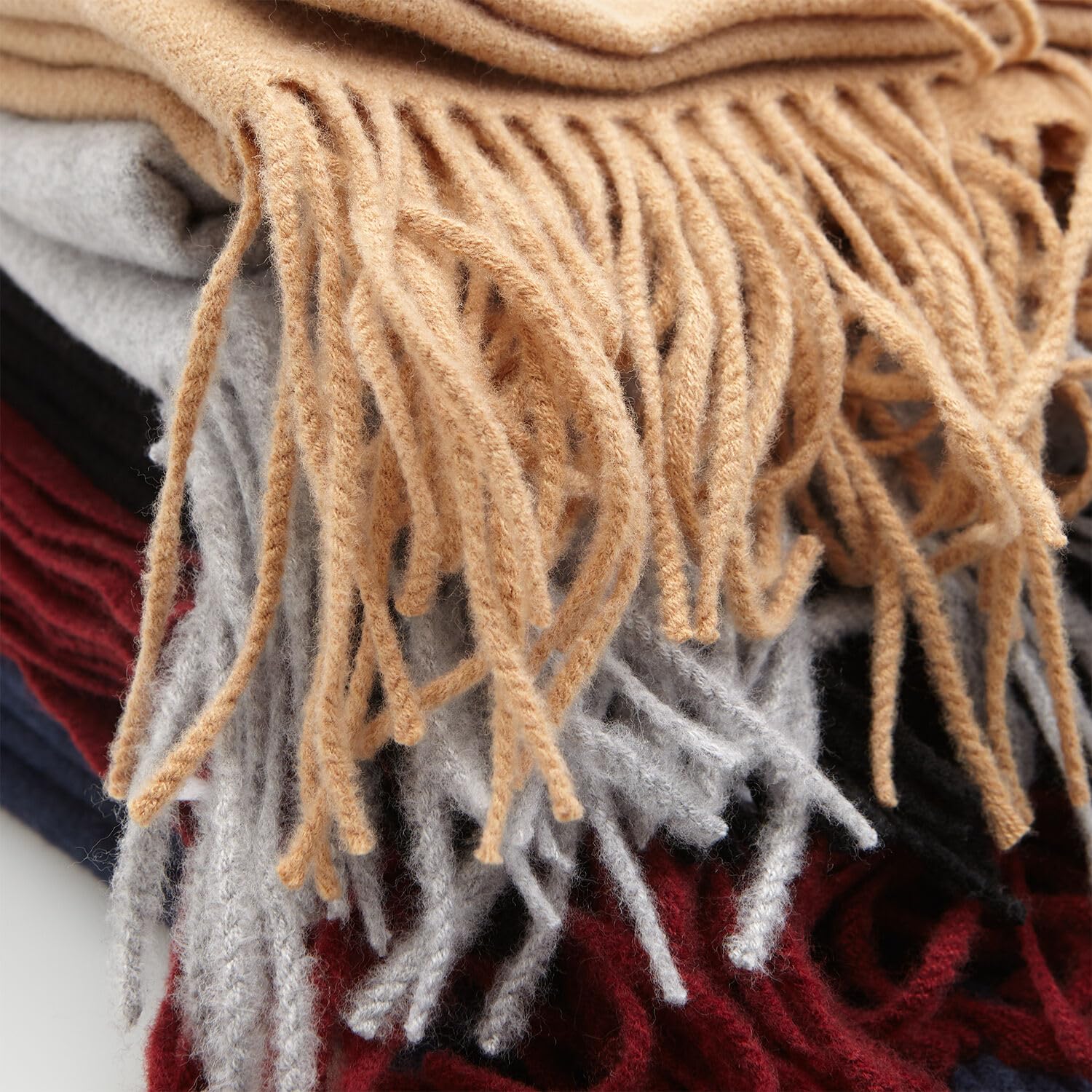 Bata écharpe unisexe franges tissu doux léger