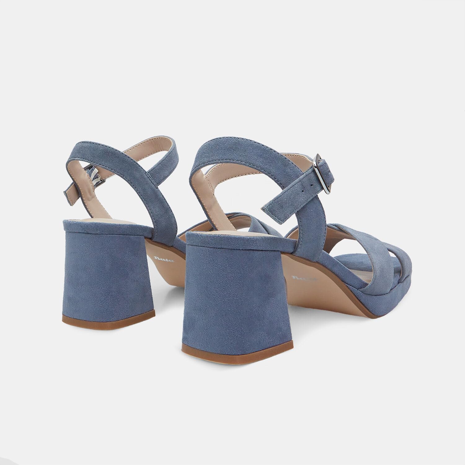 Bata Sandales daim femme talon 7 cm plateforme 1 cm