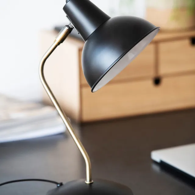Andrea House lampe bureau métal noir industriel