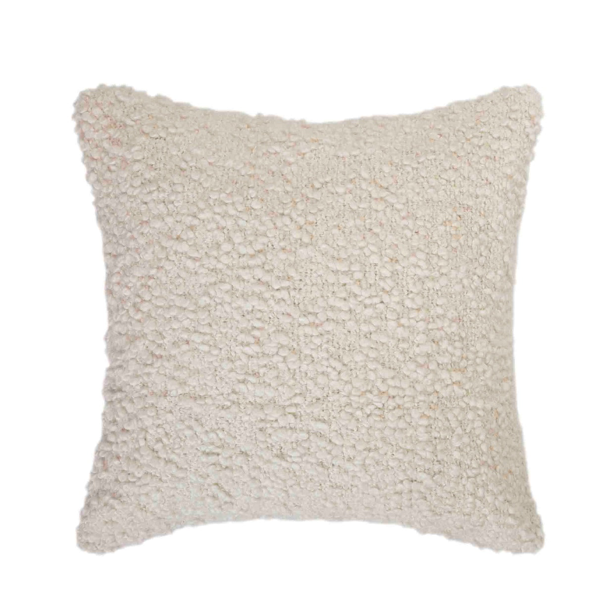 Andrea House Textil coussin bouclé blanc 50x50