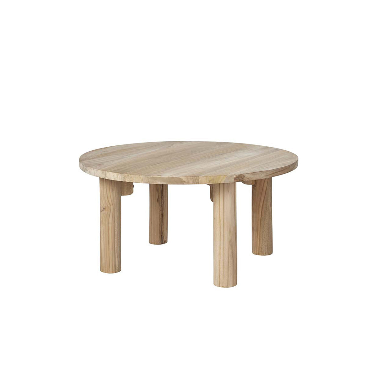 Berah Getah Aldo table basse teck massif Ø 80 cm ronde