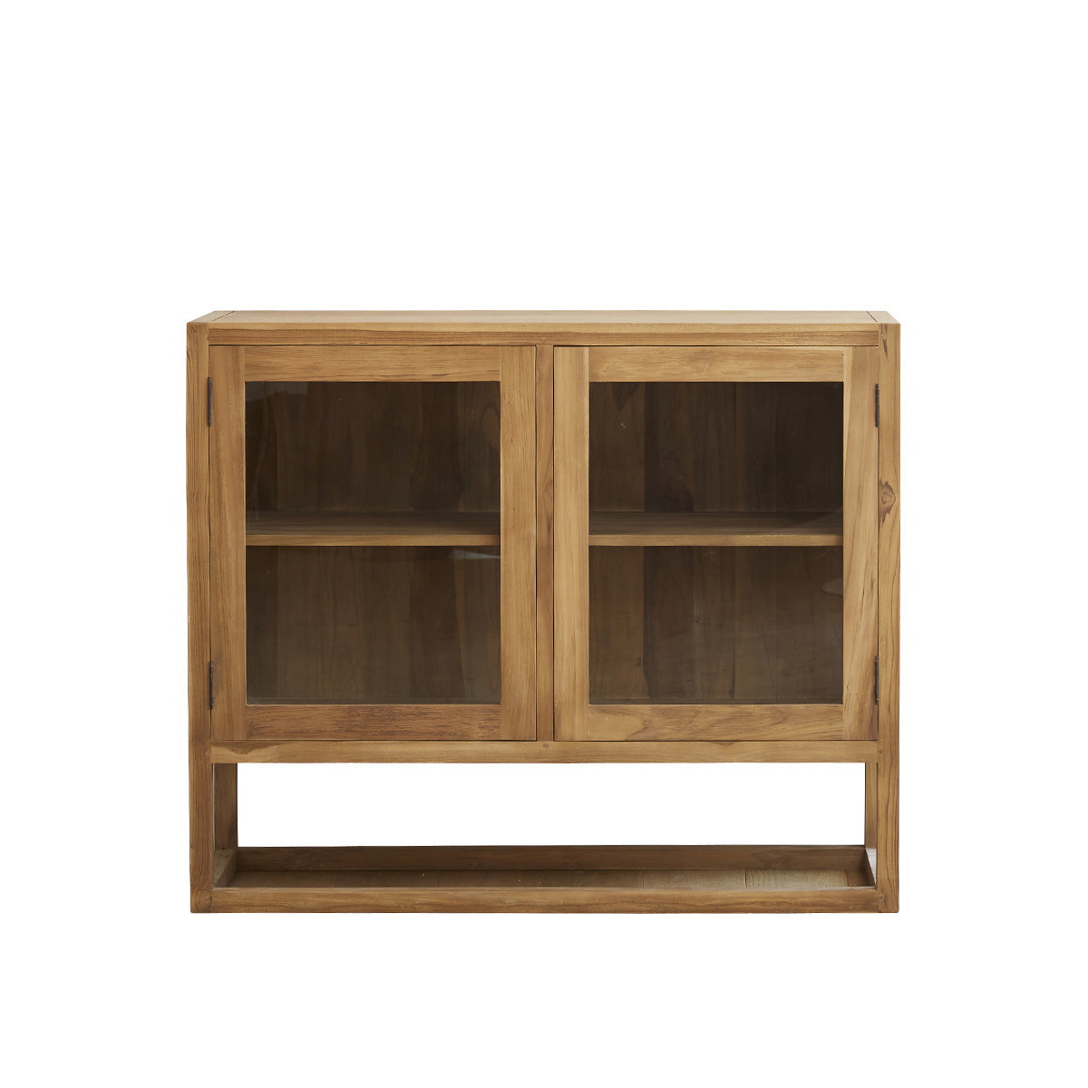 Berah Getah Boston buffet teck verre 120 cm vitrine