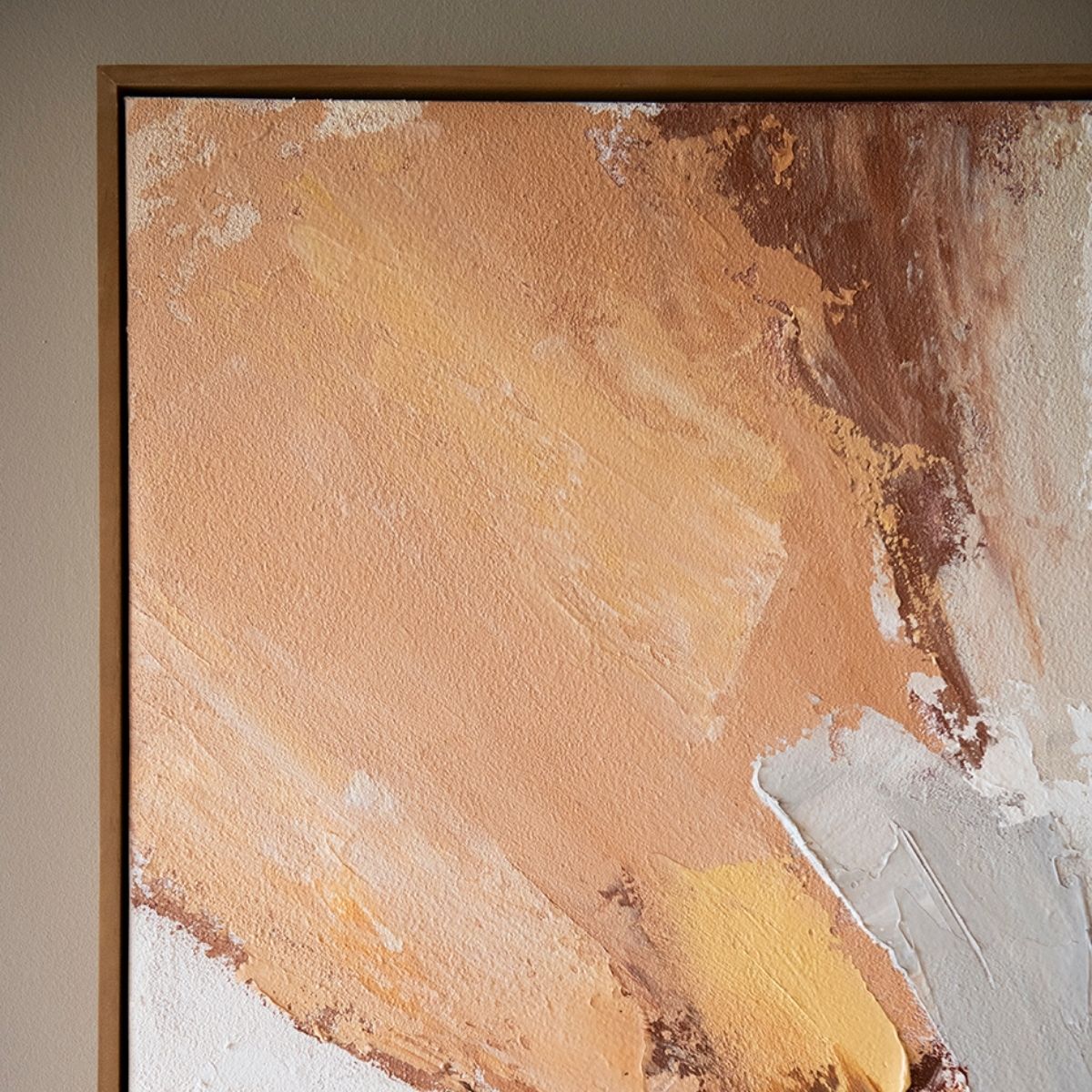 Andrea House tableau abstrait Marseille 80x100 beige salon