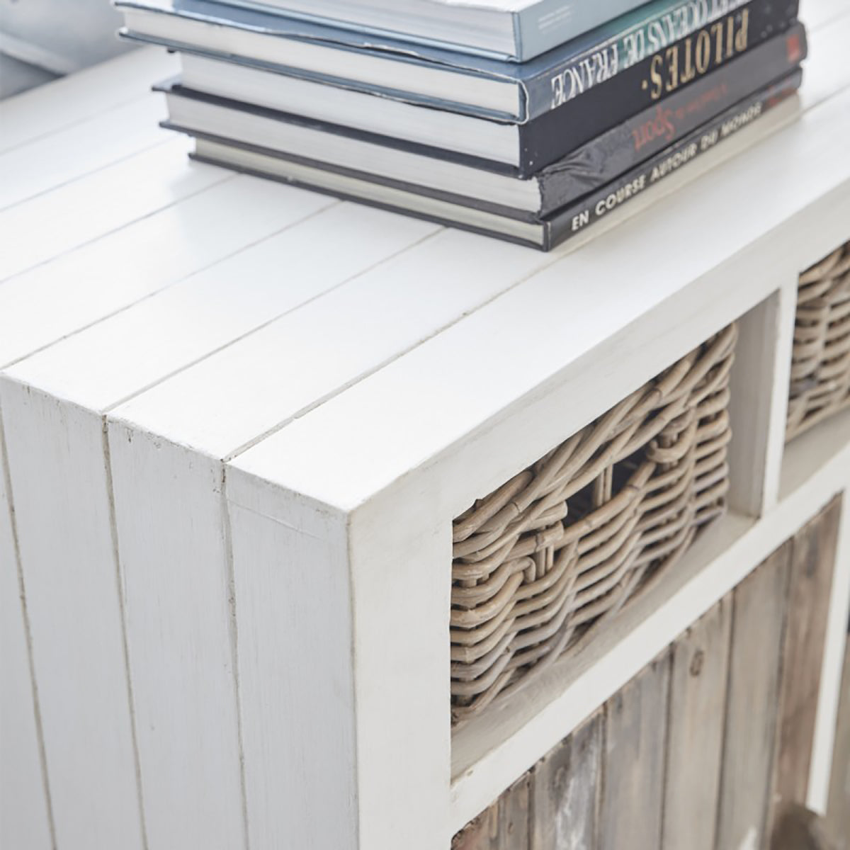 Berah Getah Honfleur buffet pin recyclé 145 cm 3 portes