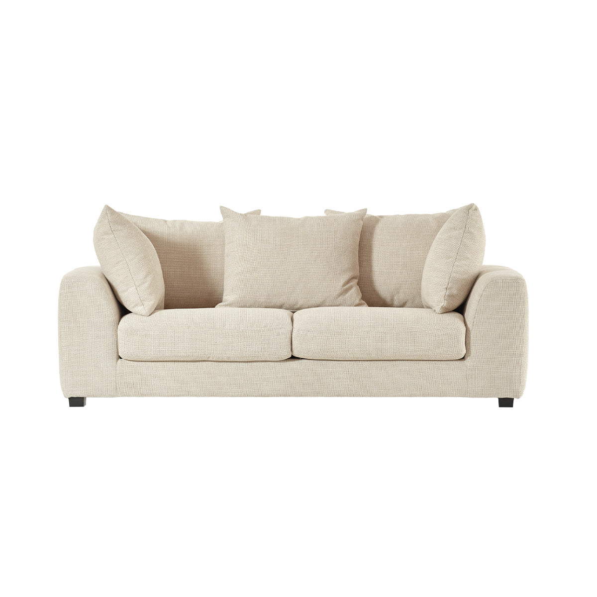 Berah Getah Edmond canapé 3 places tissu beige chiné