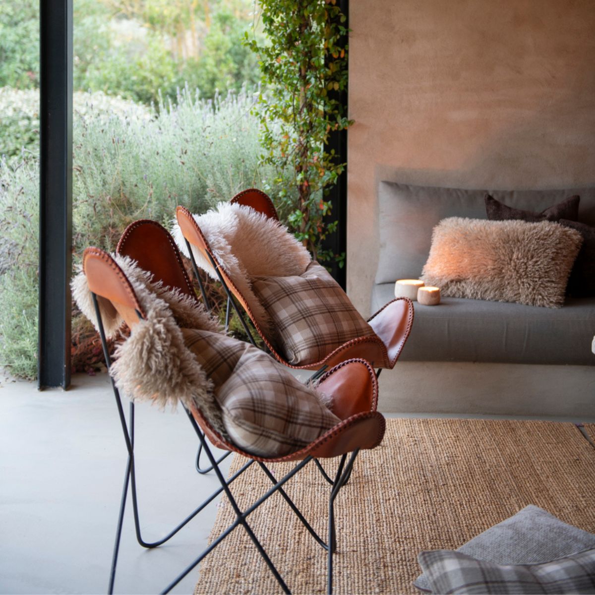 Andrea House Toulouse coussin carreaux 40x60