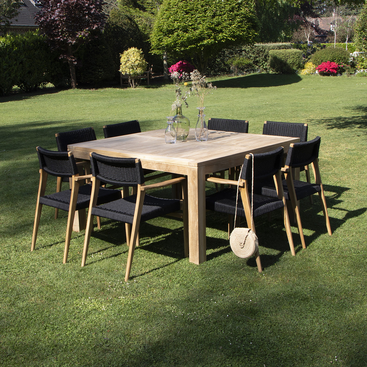 Berah Getah ESTHER Salon jardin teck cordage 8 pers.