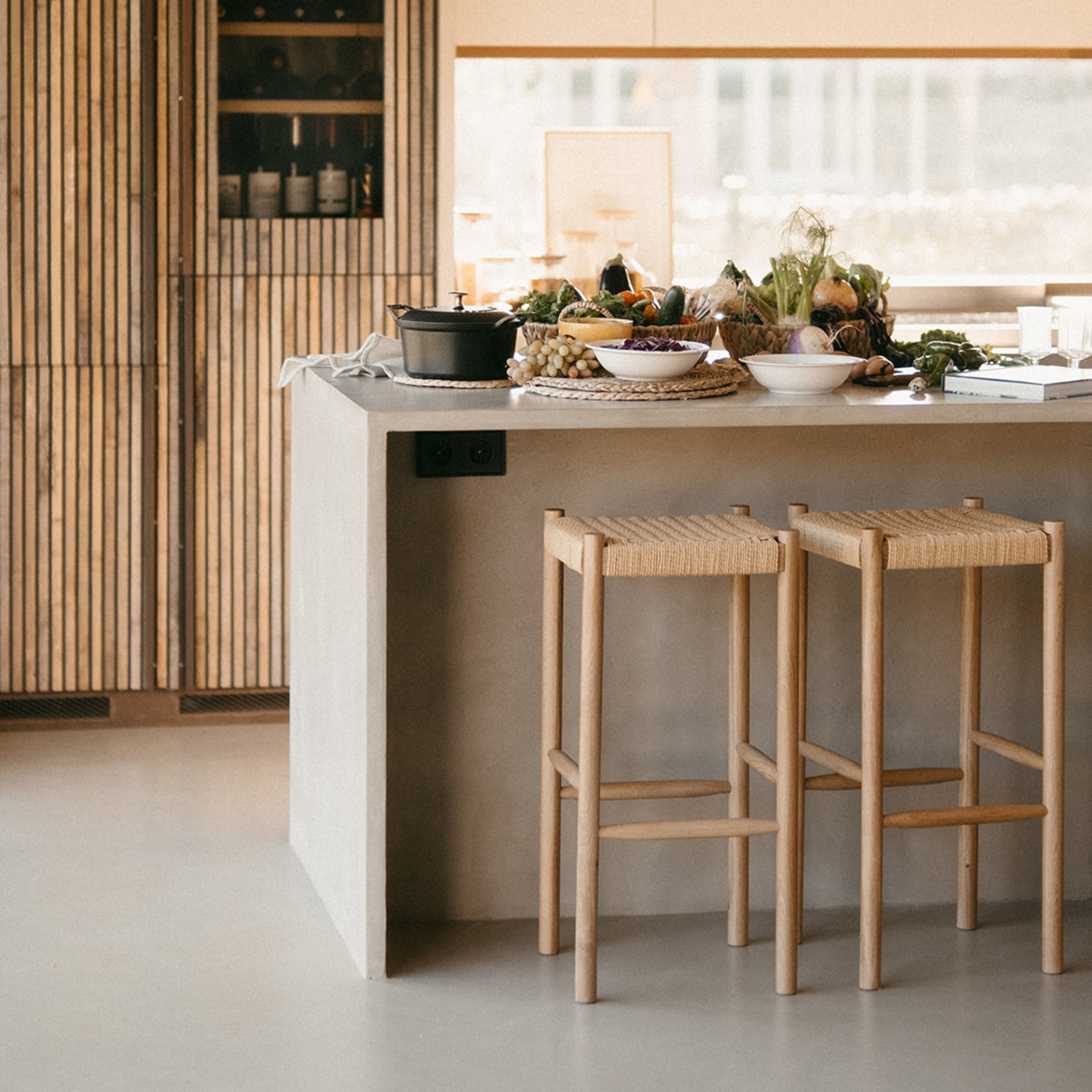 Andrea House Mueble tabouret cuisine bois nordique