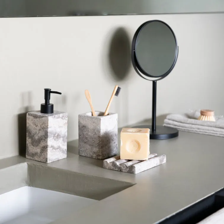 Andrea House Bain miroir noir grossissant x7 bain