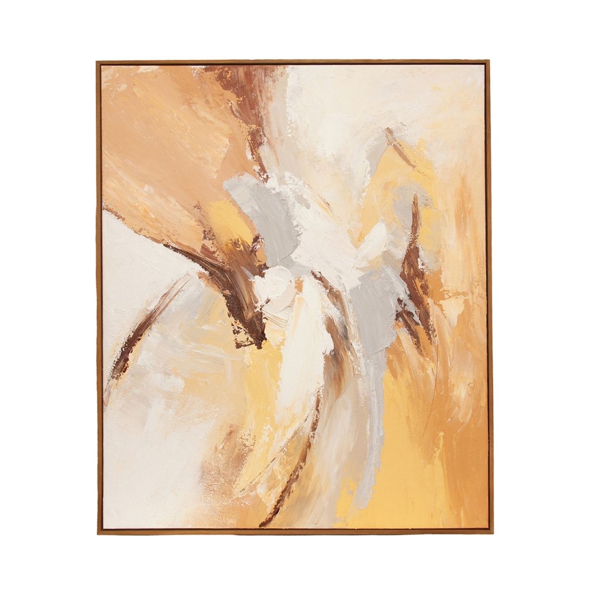 Andrea House tableau abstrait Marseille 80x100 beige salon