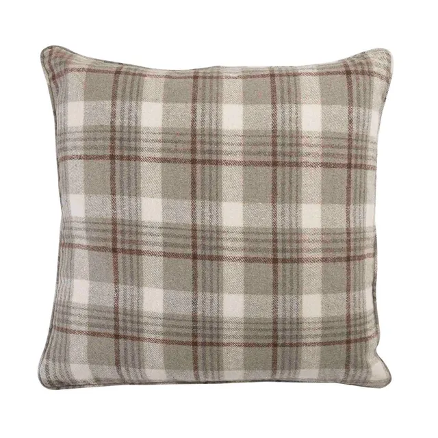 Andrea House Textile coussin carreaux gris Toulouse 50x50
