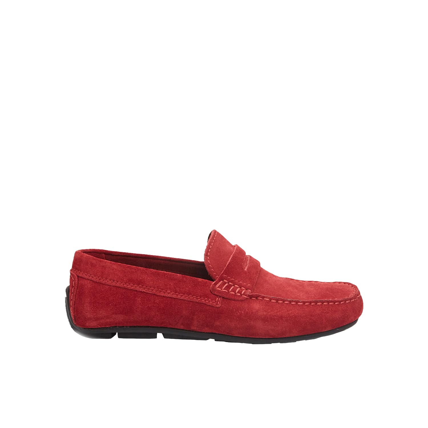 Bata Mocassins Homme suédine rouges confort cuir