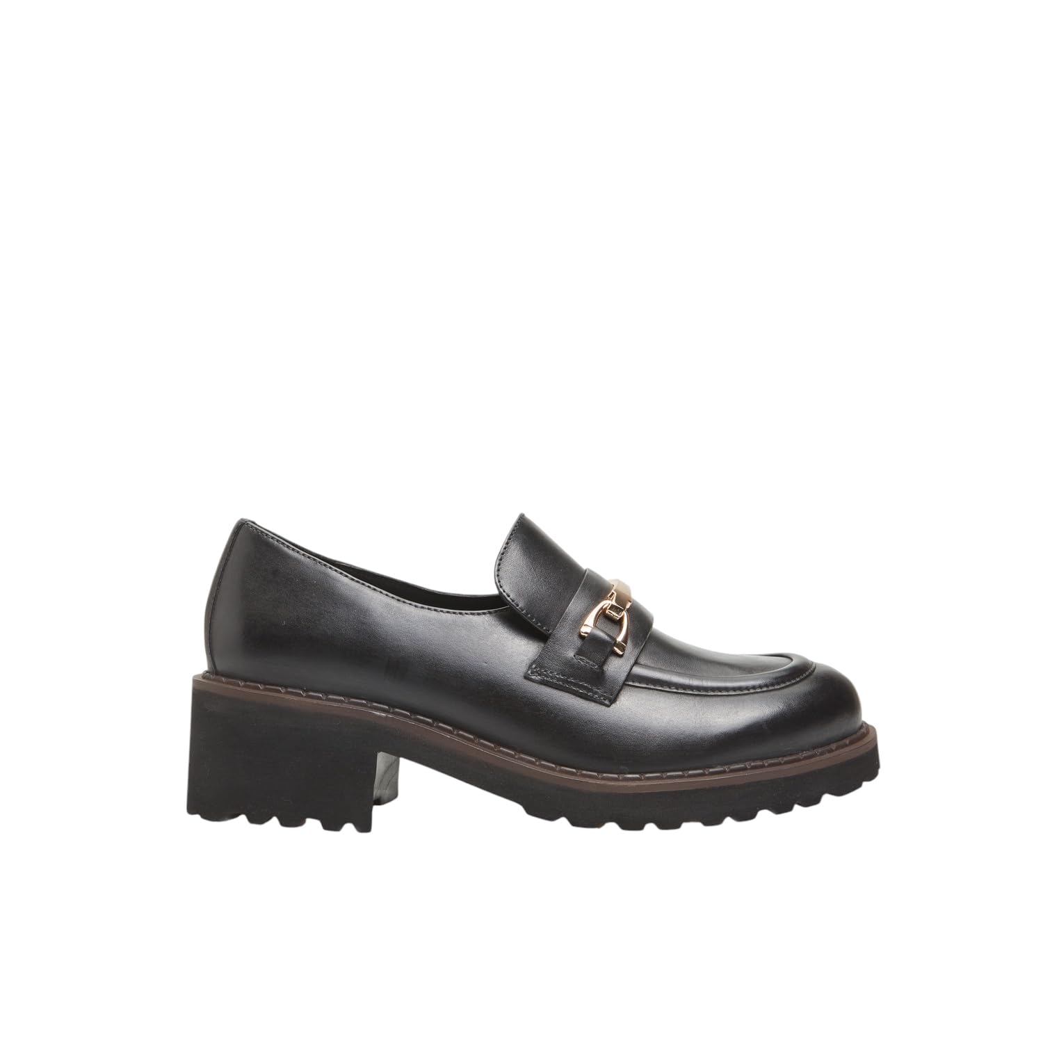 Bata Mocassins femme cuir à talon track