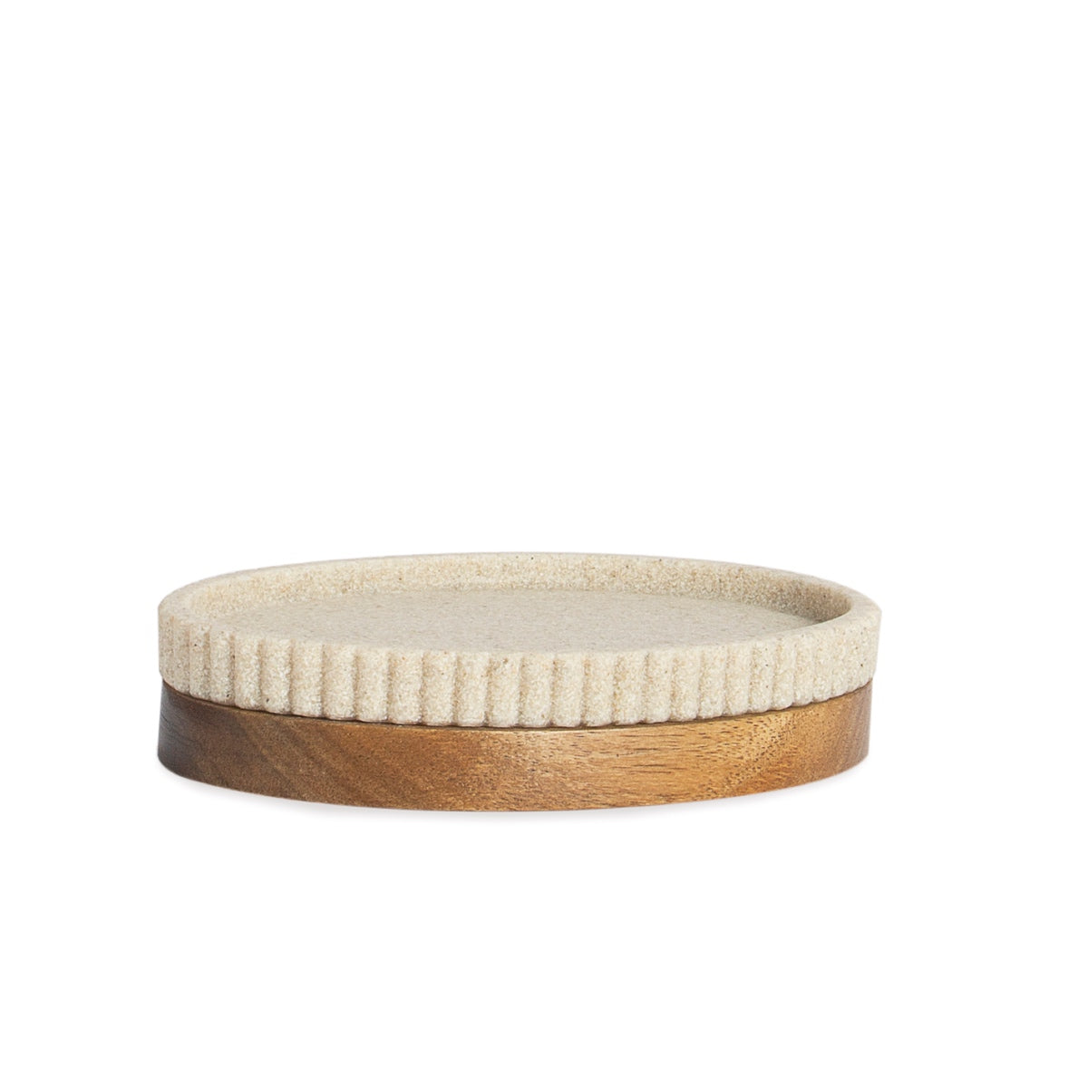 Andrea House Baño porte-savon beige bois résine