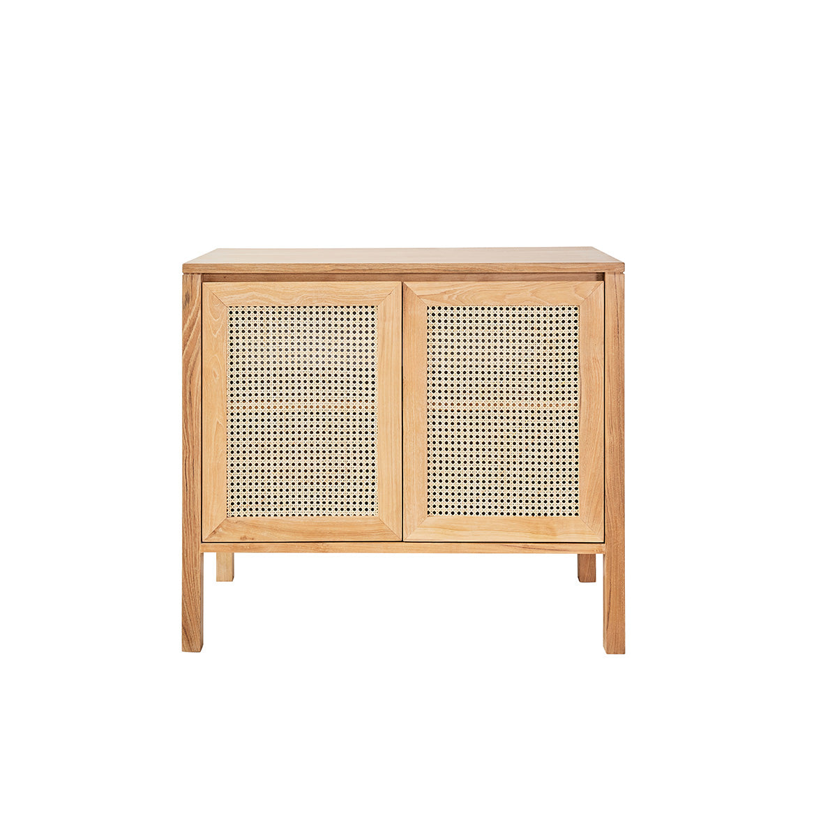 Berah Getah Eliott meuble sous-vasque teck 90 cm cannage
