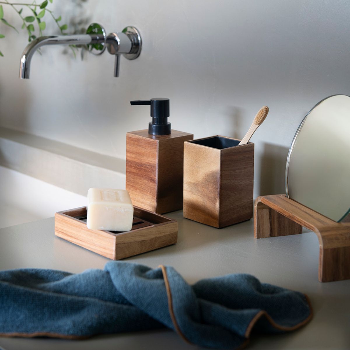 Andrea House Baño porte-savon bois naturel salle de bain