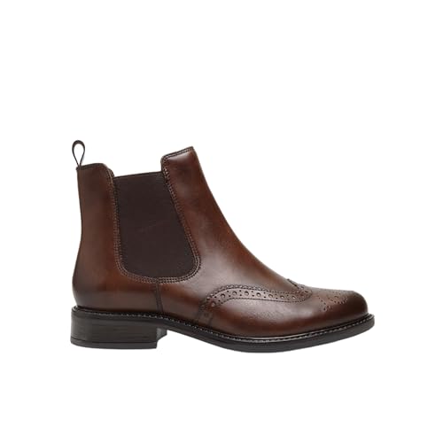 Bata ankle boot femme cuir brogue à lacets