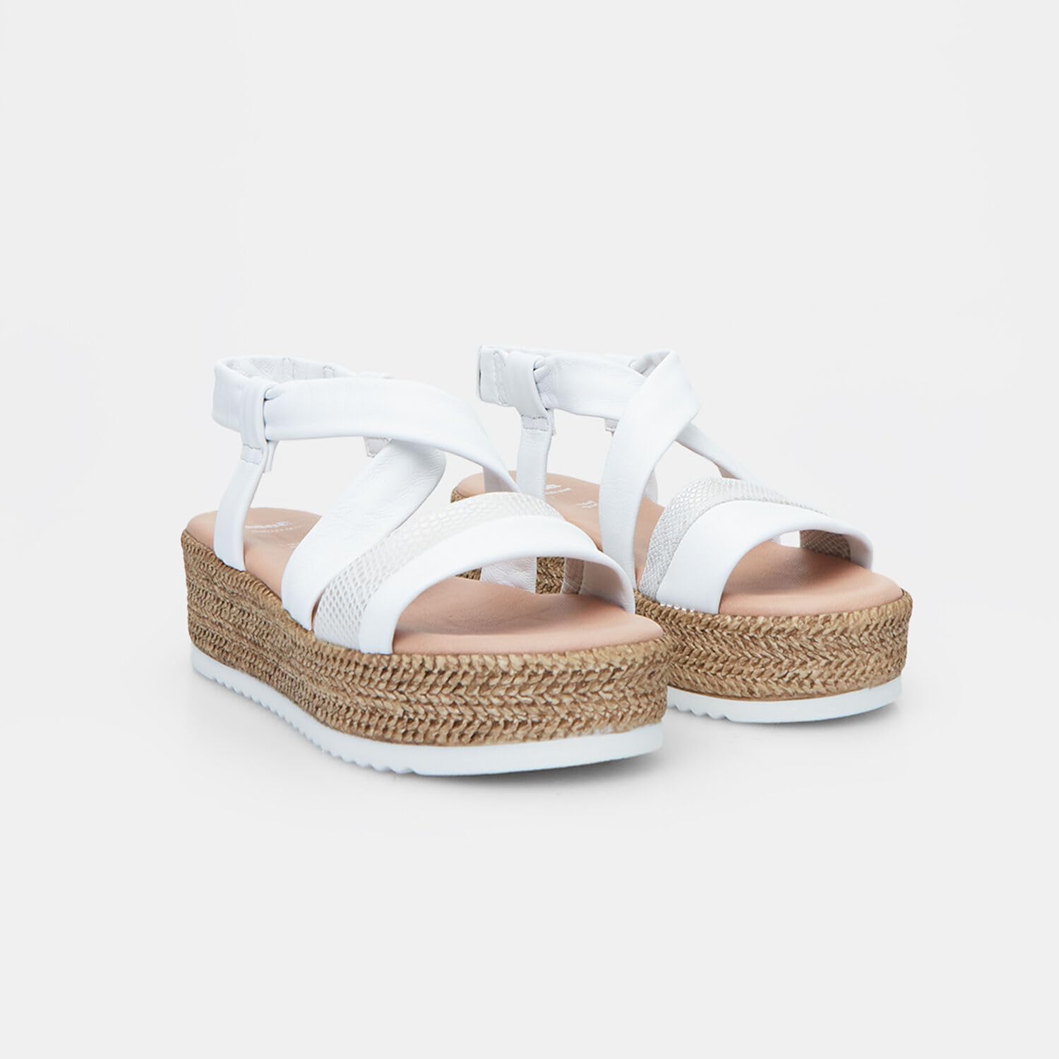 Bata Sandales Cuir Femme Compensée Confort