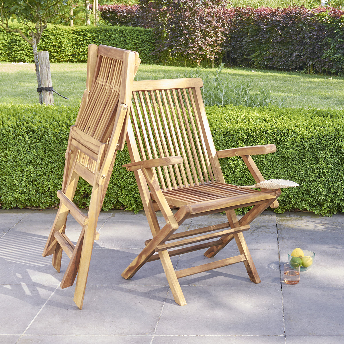 Berah Getah BALI fauteuil jardin teck pliant miel