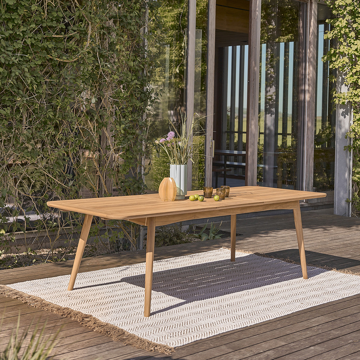 Berah Getah Ambre salon de jardin teck extensible 6/8 pers.