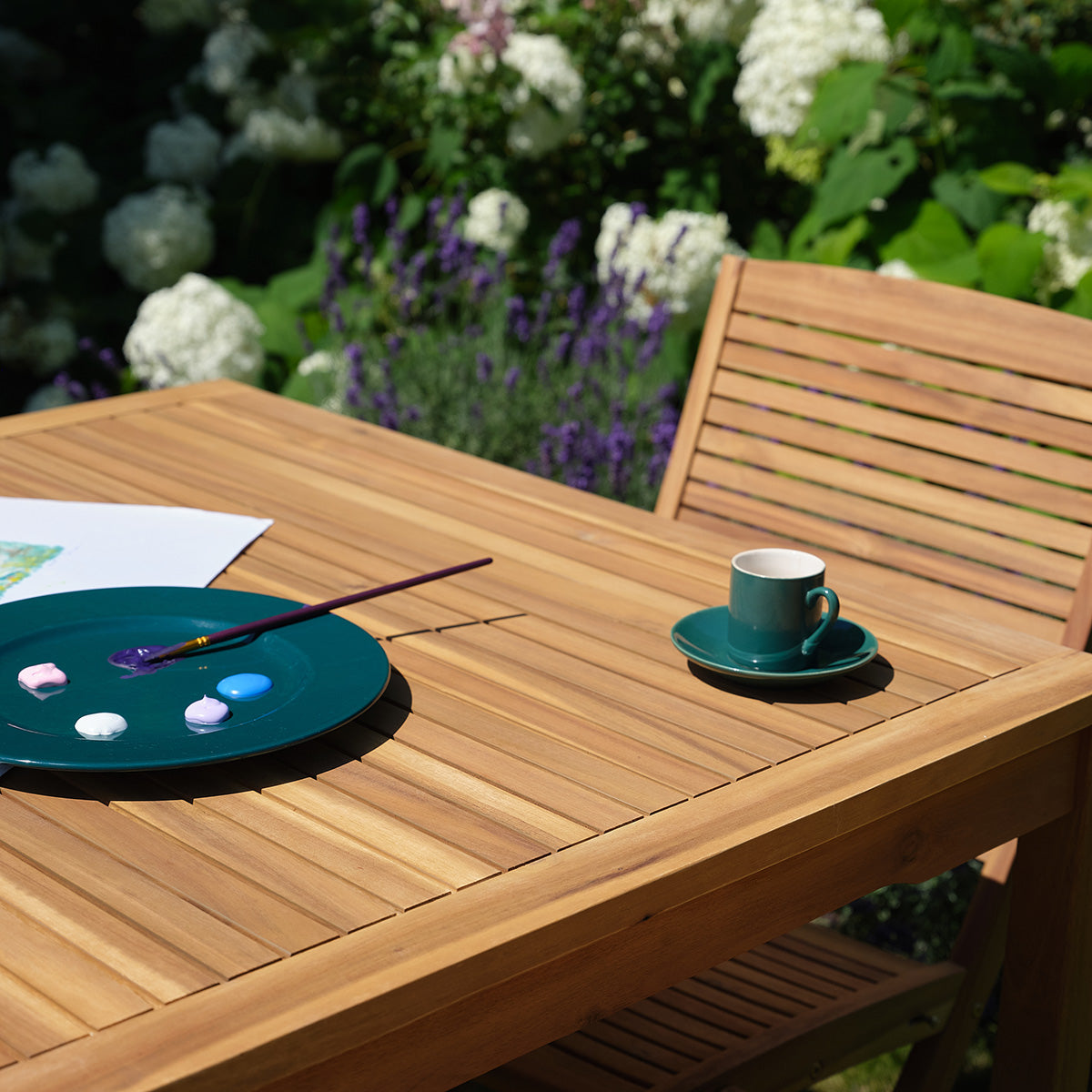 Berah Getah Milos salon de jardin acacia 4 personnes pliable