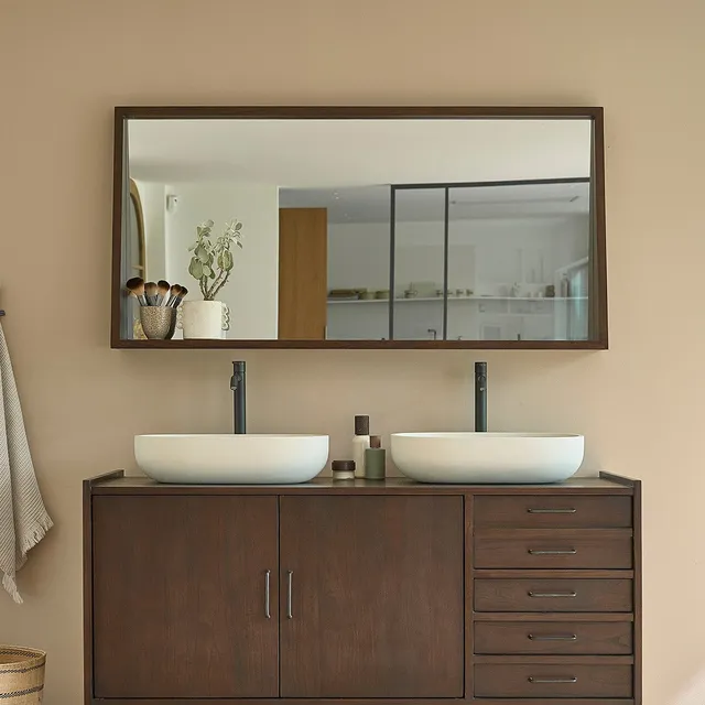 Berah Getah Vintage miroir mindi noyer 135x67 cm