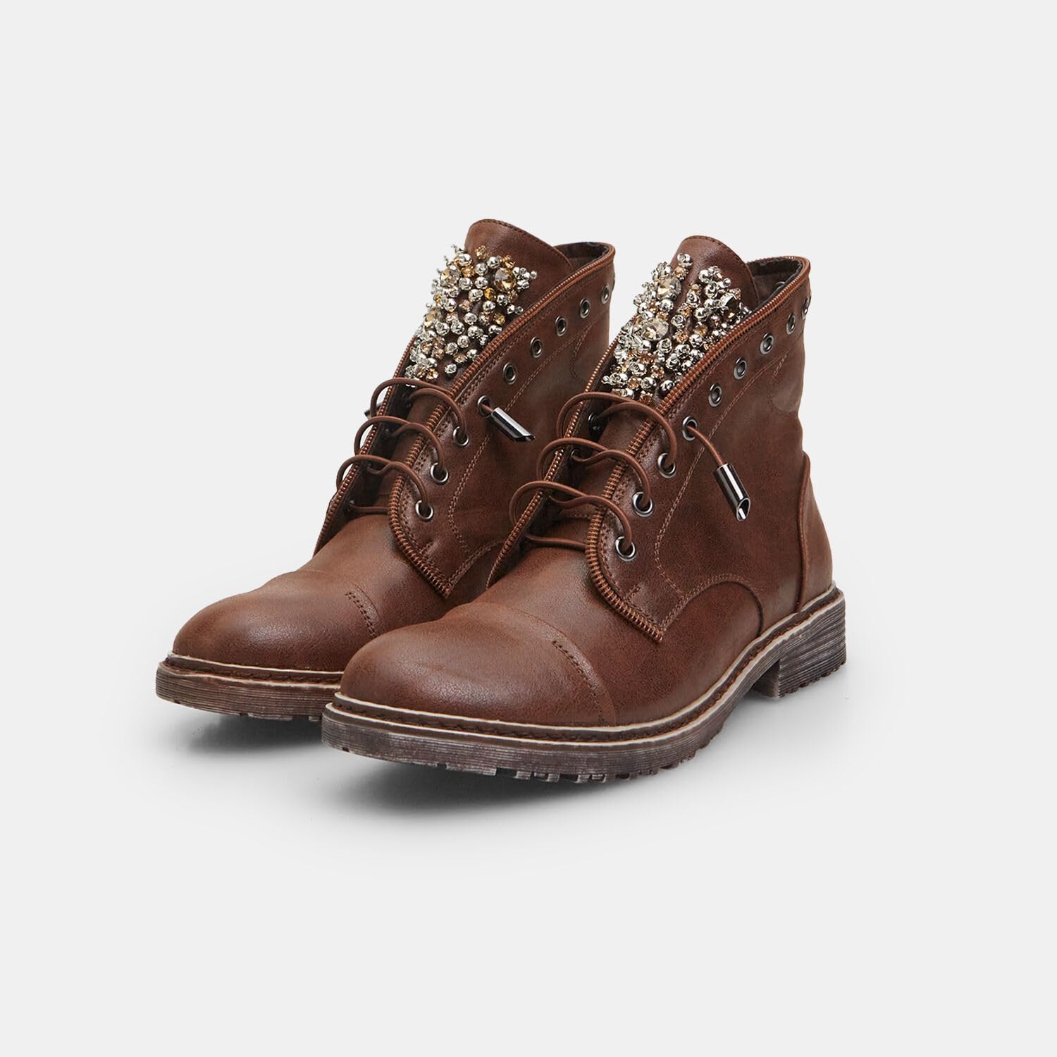 Bata Bottes combat femme clous rangers ville