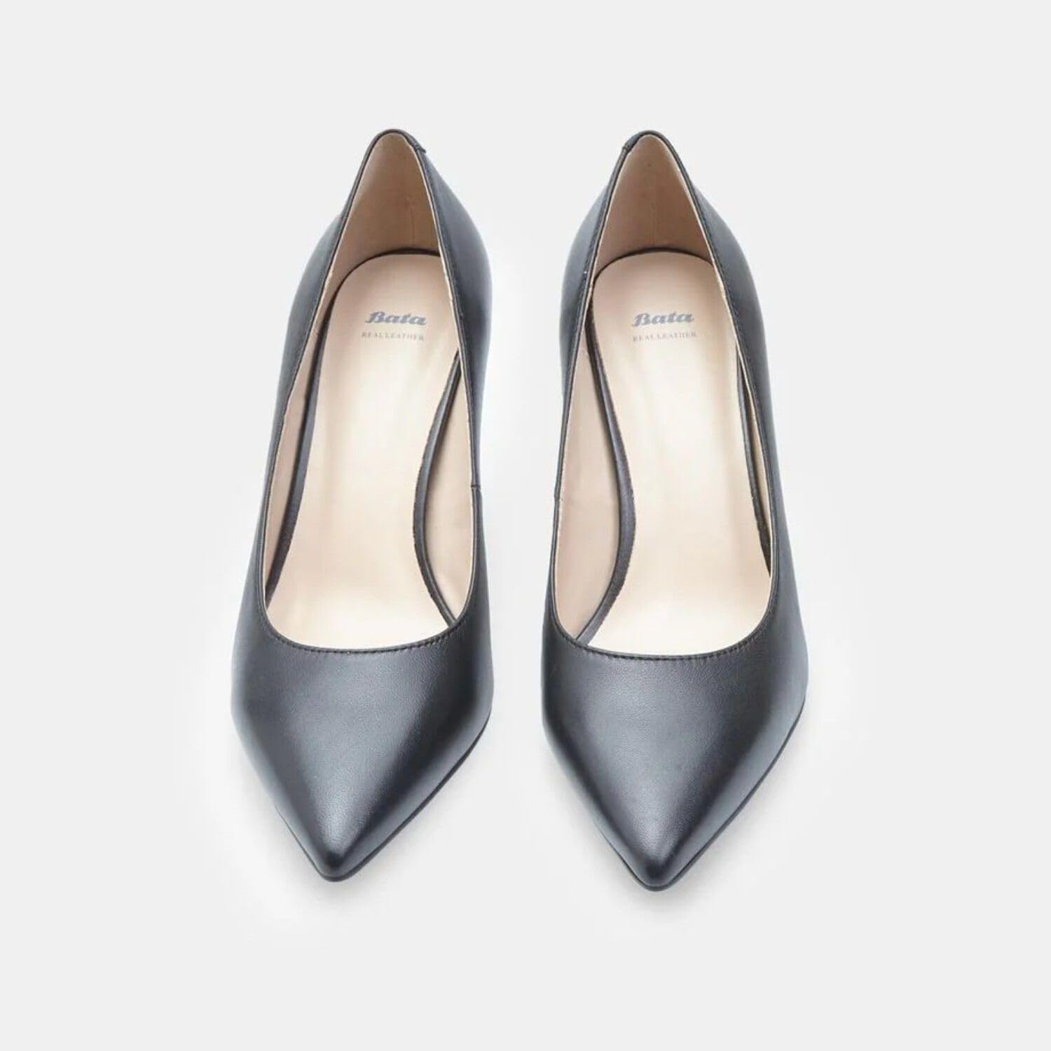 Bata Escarpins Cuir Femme Talons Confortables Nude