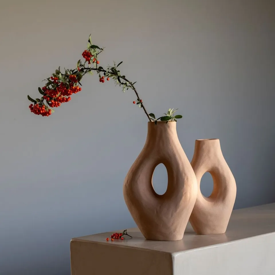 Andrea House Duala vase céramique terracotta grand