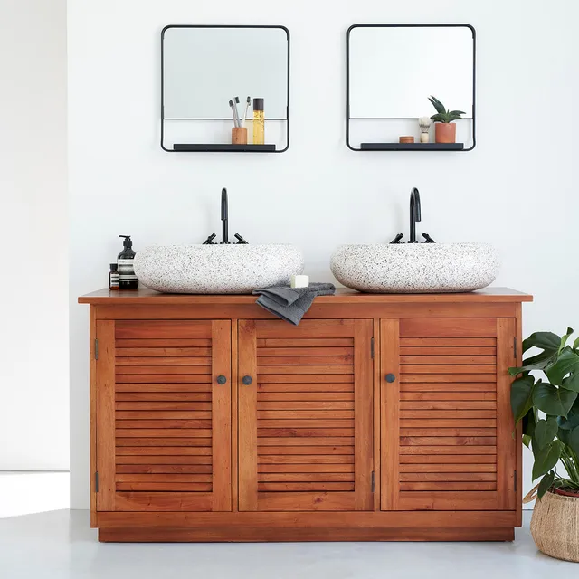 Berah Getah Newport meuble sous vasque acajou 140 cm