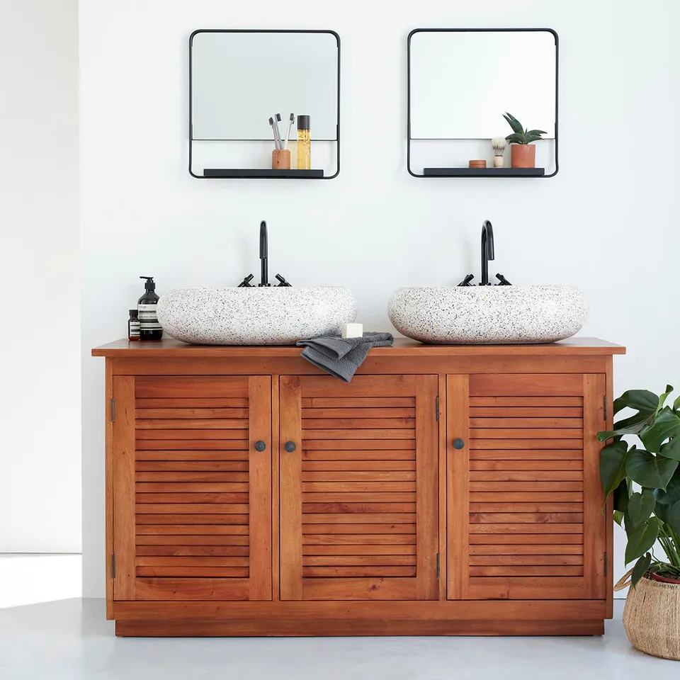 Berah Getah Newport meuble sous vasque acajou 140 cm