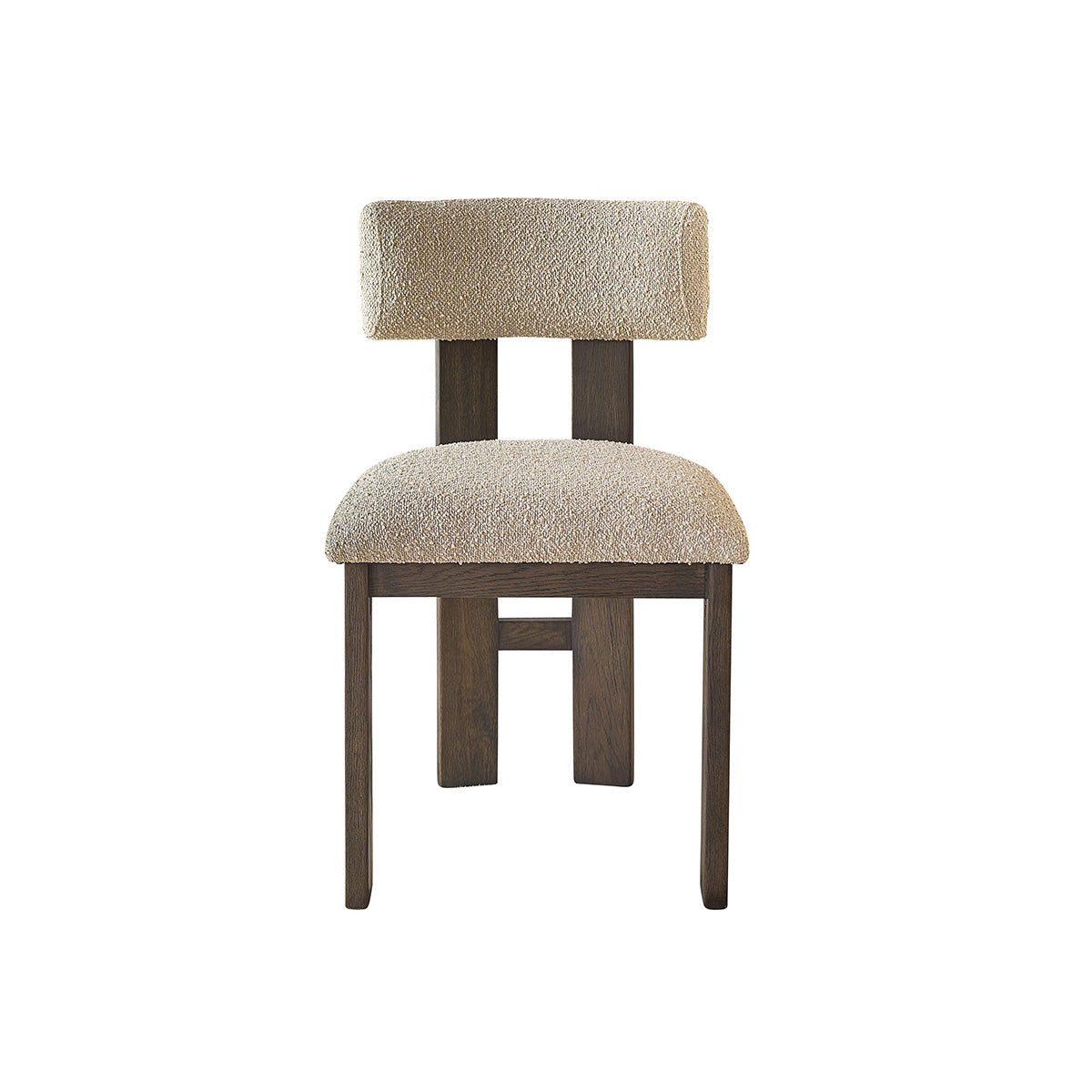 Berah Getah Salle à manger NOÉ chaise chêne bouclette beige